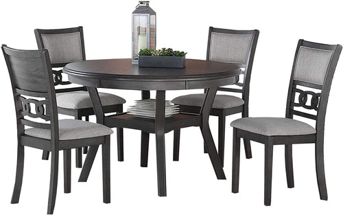 Gray Round Dining Table And Chairs 5 Piece Dining Room Set