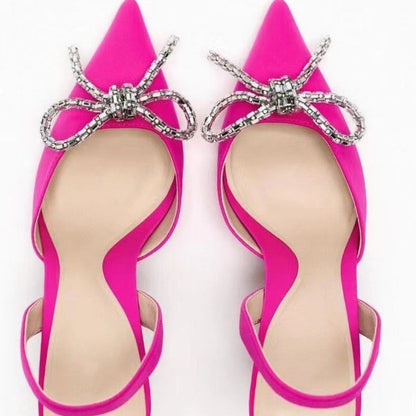 Bow High heels Woman Butterfly Rhinestone Heels Wedding Shoes for Women