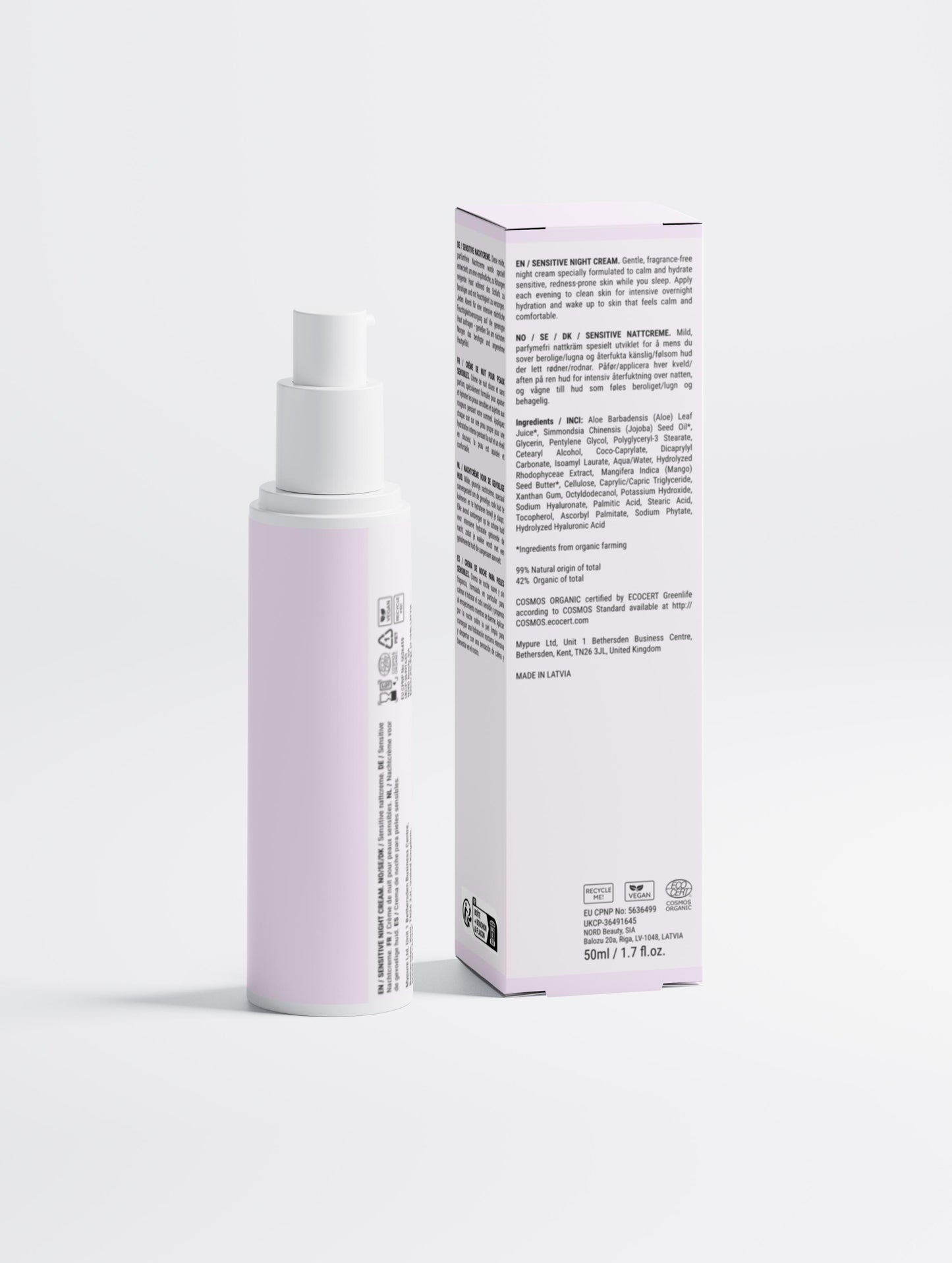 Sensitive Skin Overnight Cream, Fragrance-Free