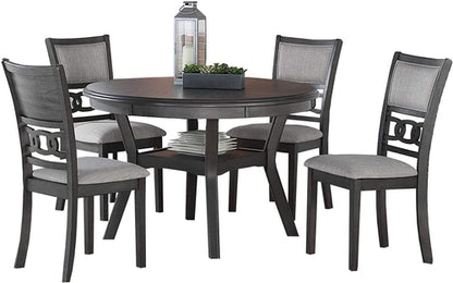 Gray Round Dining Table And Chairs 5 Piece Dining Room Set